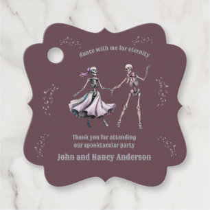 Personalised Dancing Skeletons Halloween Gift Tags