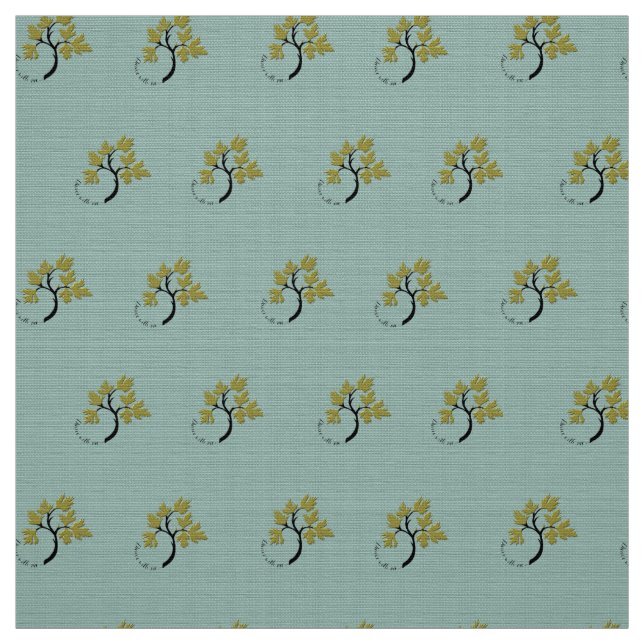 Personalised Dancing Tree Olive Green 60"  Fabric (Swatch)
