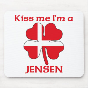Personalised Danish Kiss Me I'm Jensen Mouse Pad