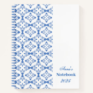 Personalised Dark Blue vector Pattern Notebook