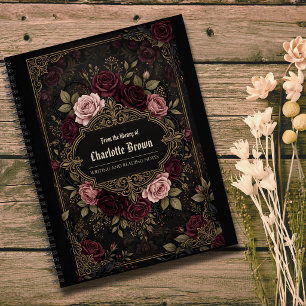 Personalised Dark Floral Fantasy Notes Journal