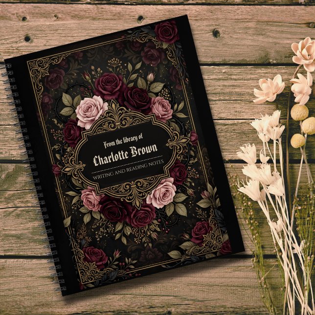 Personalised Dark Floral Fantasy Notes Journal (Creator Uploaded)