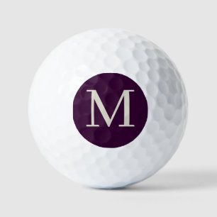 Personalised Dark Purpule Monogrammed  Golf Balls