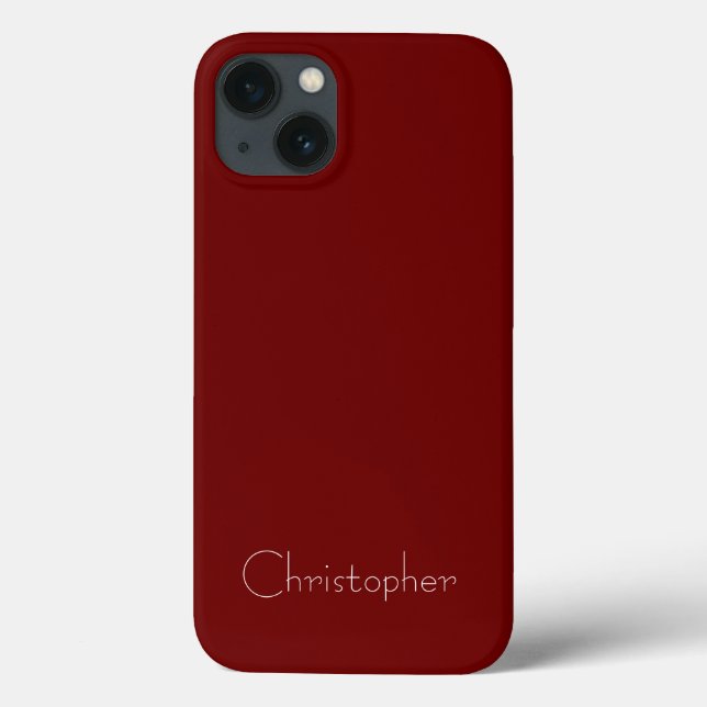 Personalised dark red Radial Texture Case-Mate iPhone Case (Back)