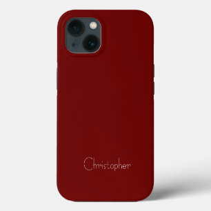 Personalised dark red Radial Texture iPhone 13 Case