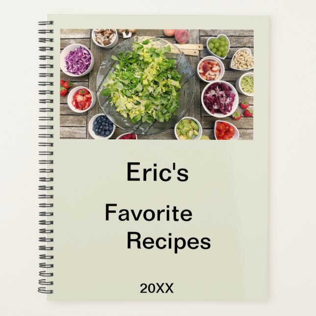 Personalised Dated Planner Recipe Book (Front)
