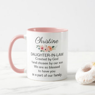 Personalised Daughter In Law Mug