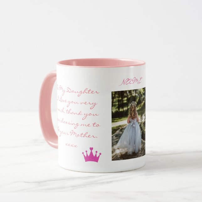 Personalised Daughter  mug name and photo! (Front Left)