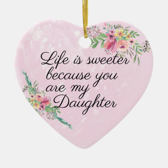 Personalised Daughter Ornament (Front)