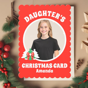 Personalised Daughter's Photo Christmas Holiday Card