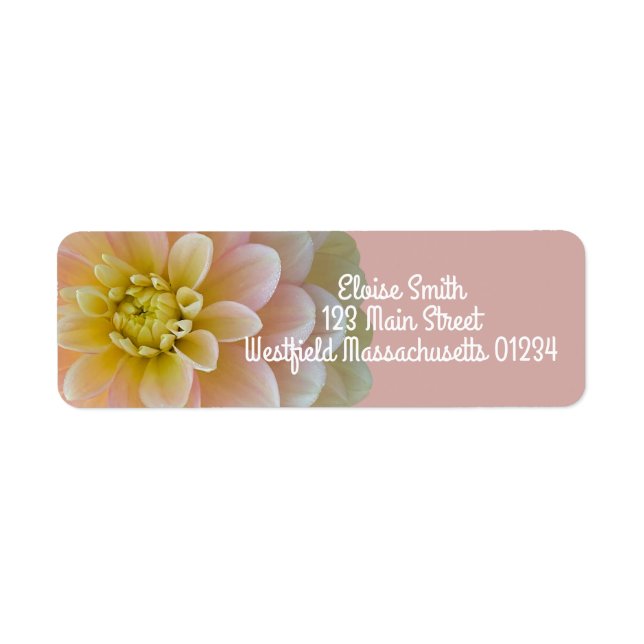 Personalised Day Dreamer Dahlia Flower  (Front)