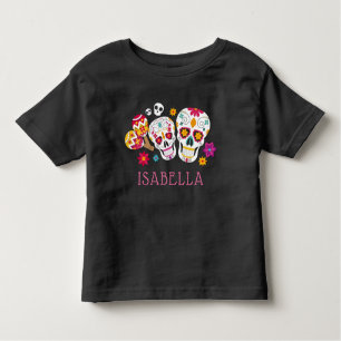 Personalised Day of the Dead Sugar Skulls Toddler T-Shirt