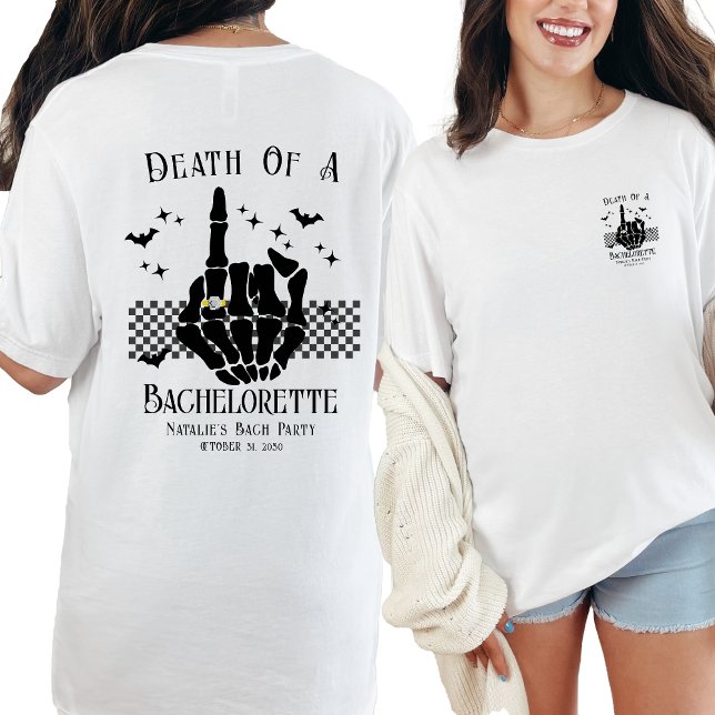 Personalised Death Of A Bachelorette Bridal Party T-Shirt (Creator Uploaded)