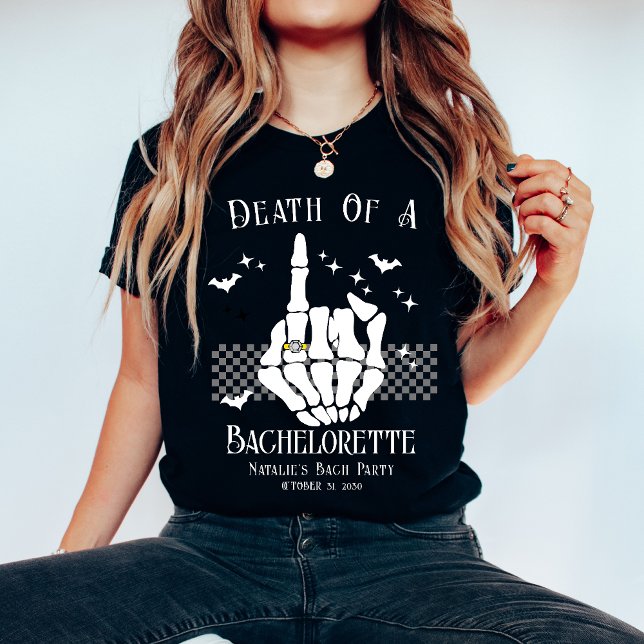 Personalised Death Of A Bachelorette Bridal Party Tri-Blend Shirt (Creator Uploaded)