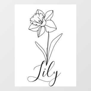 Personalised December Narcissus Birth Flower Gift