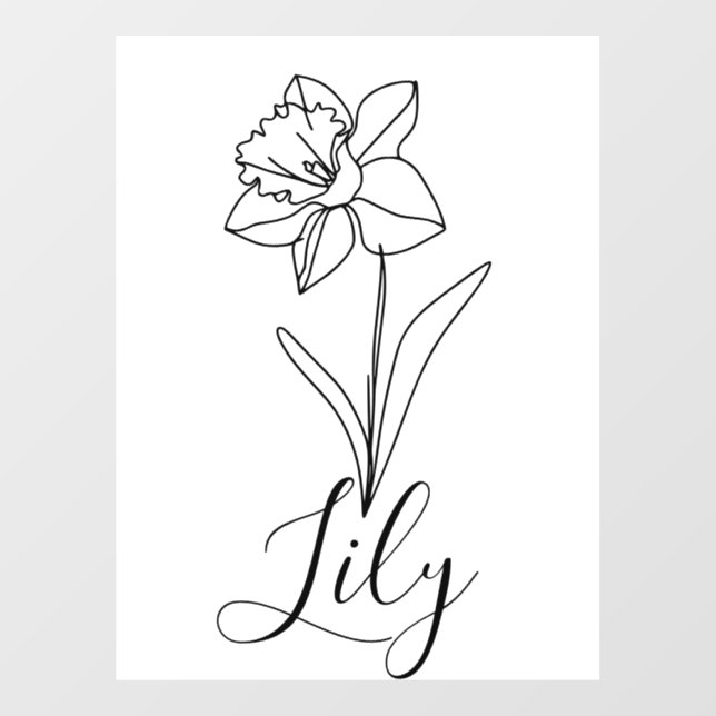 Personalised December Narcissus Birth Flower Gift  (Sheet)