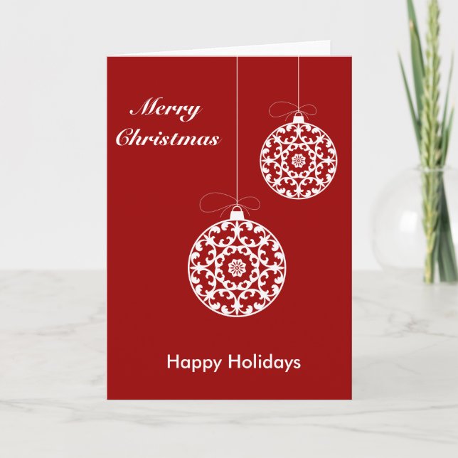 Personalised Decorative Christmas Ornaments Design Holiday Card (Front)