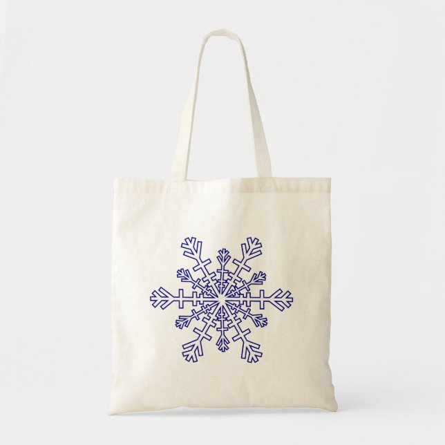 Personalised Decorative Funny Christmas Snowflake Tote Bag (Front)