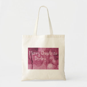 Personalised Decorative Merry Christmas Snowflake Tote Bag