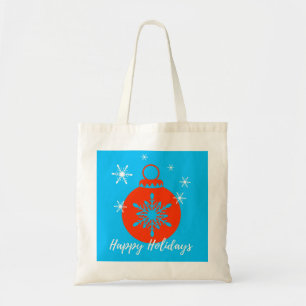 Personalised Decorative Merry Christmas Swirl Tote Bag