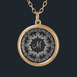 Personalised Decorative Monogram Design Gold Plated Necklace<br><div class="desc">Personalised Decorative Monogram Design</div>