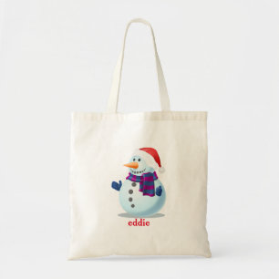 Personalised Decorative Snowman Santa Christmas Tote Bag