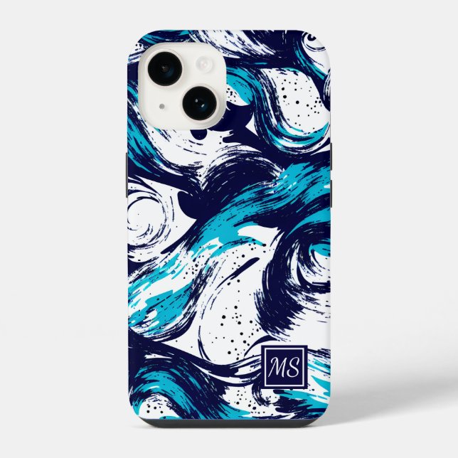 Personalised Deep Ocean Print iPhone Case (Back)