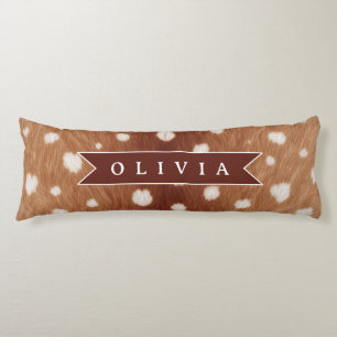 Personalised Deer Print Neutral Aesthetic Gifts Body Cushion