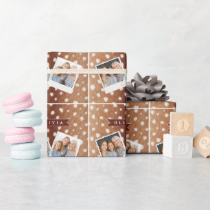 Personalised Deer Print Neutral Aesthetic Gifts Wrapping Paper