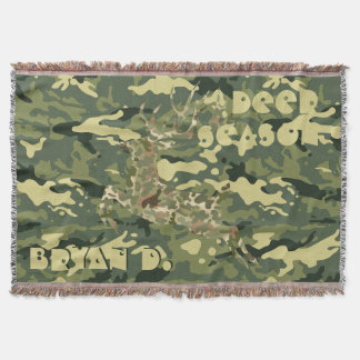 Personalised "DEER Season" Camouflage Blanket