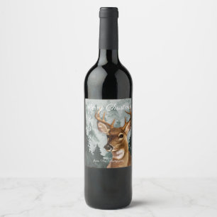 Personalised Deer Wine Bottle Label