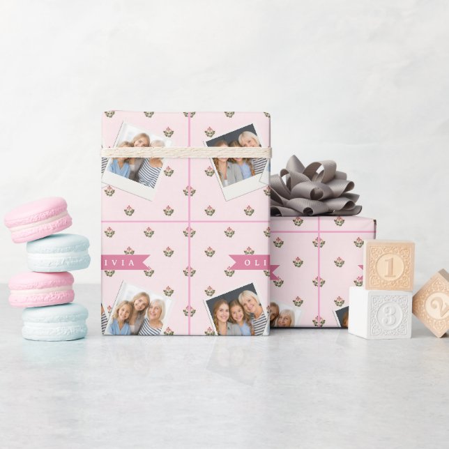 Personalised Delicate Botanical Floral Romantic Wrapping Paper (Baby Shower)