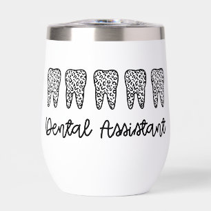 Personalised Dental Assistant Leopard Print Tooth