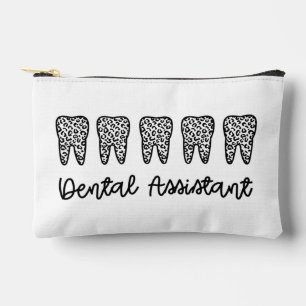 Personalised Dental Assistant Leopard Print Tooth Accessory Pouch