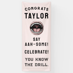 Personalised Dental School Graduation Party Banner