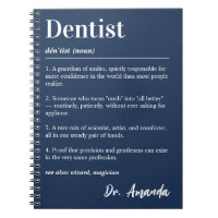 Personalised Dentist Dictionary Definition Navy