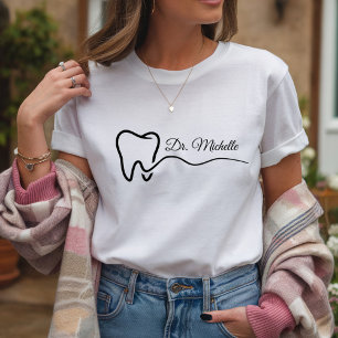 Personalised Dentist Office Dental White Tooth     T-Shirt