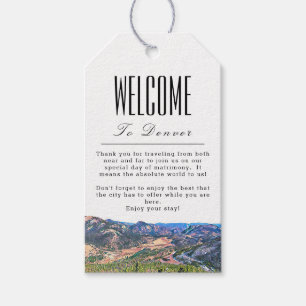 Personalised Denver Colorado Welcome Gift Tag
