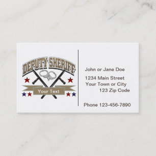 Personalised Deputy Sheriff Business Card
