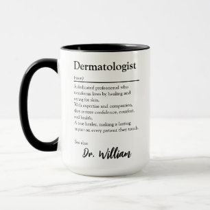 Personalised Dermatologist Appreciation Definition Mug