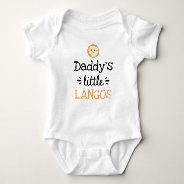 Personalised Design |  [Any Text's] Little Lángos Baby Bodysuit (Front)