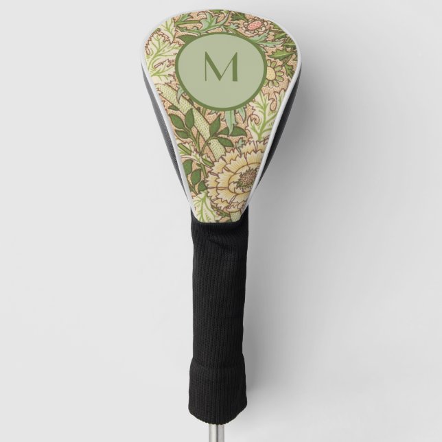 Personalised Design William Morris Pattern  Golf Head Cover (Front)