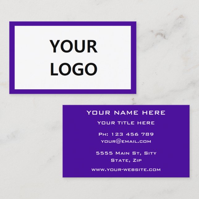 Personalised Design Your Business Cards with Logo (Front/Back)