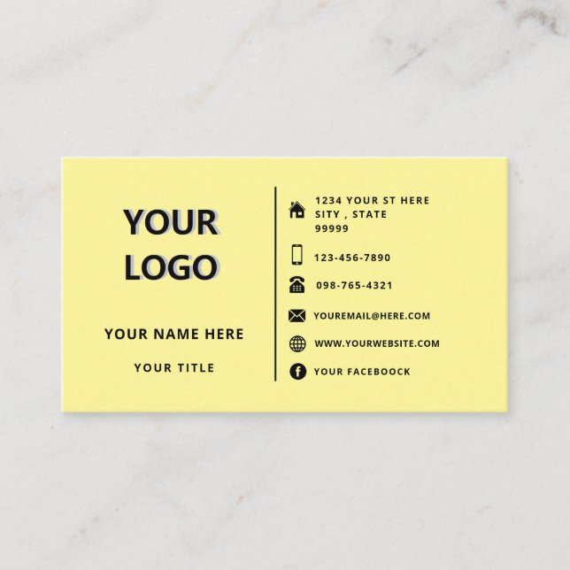 Personalised Design Your Own Business Card (Front)