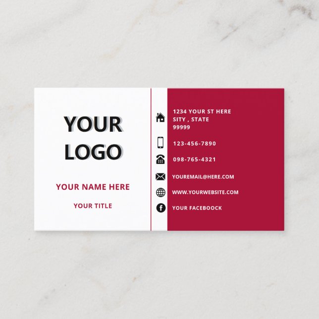 Personalised Design Your Own Business Card (Front)