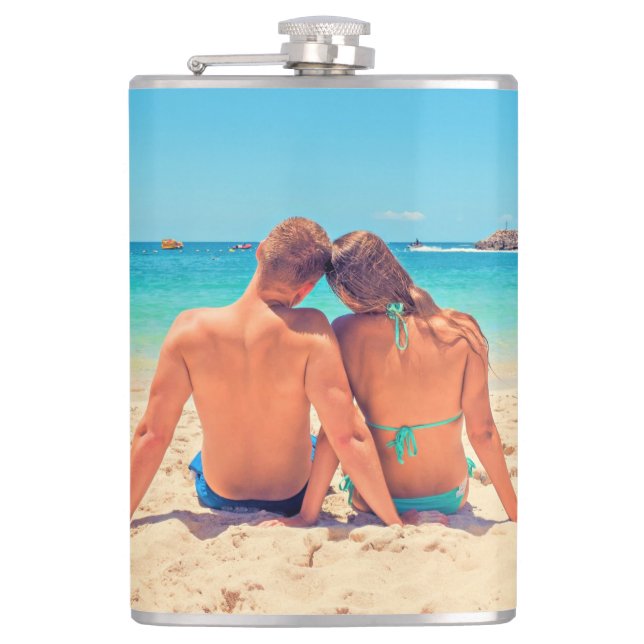 Personalised Design Your Own Custom Photo Flask (Front)