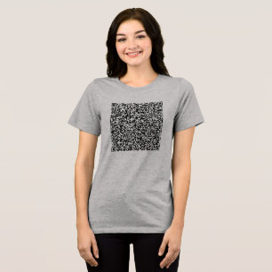 Personalised Design Your Own Custom QR Code Funny Tri-Blend Shirt