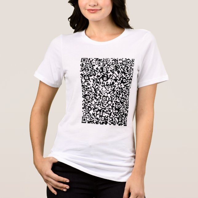 Personalised Design Your Own Custom QR Code Tri-Blend Shirt (Front)