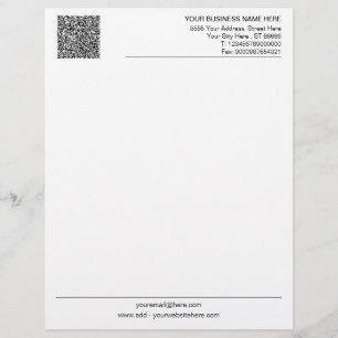Personalised Design Your Own QR Code Letterhead