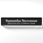 Personalised desk name plate with company title